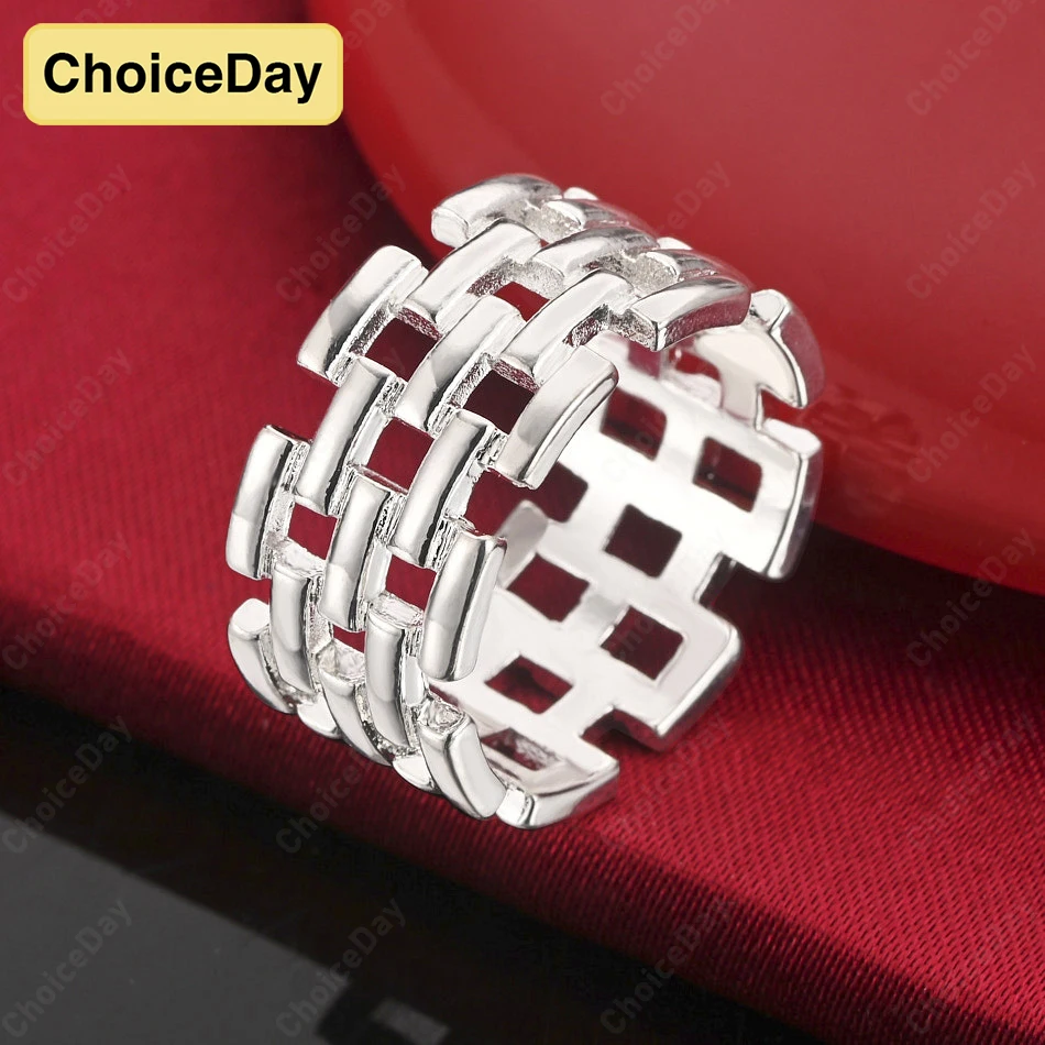 

ChoiceDay 925 Charm Sterling Silver 7/8/9/10 Exquisite Hollow Ring Women's Jewelry Accessories Party Gift