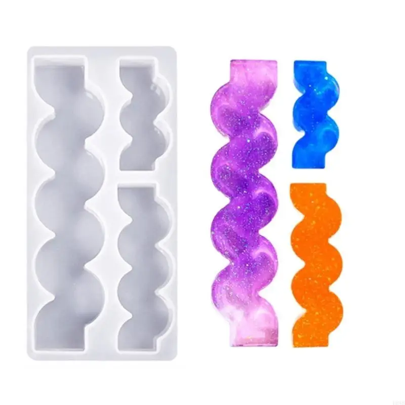 H8WB 3-in-1 Molds Long Molds Waving/Heart Molds for DIY