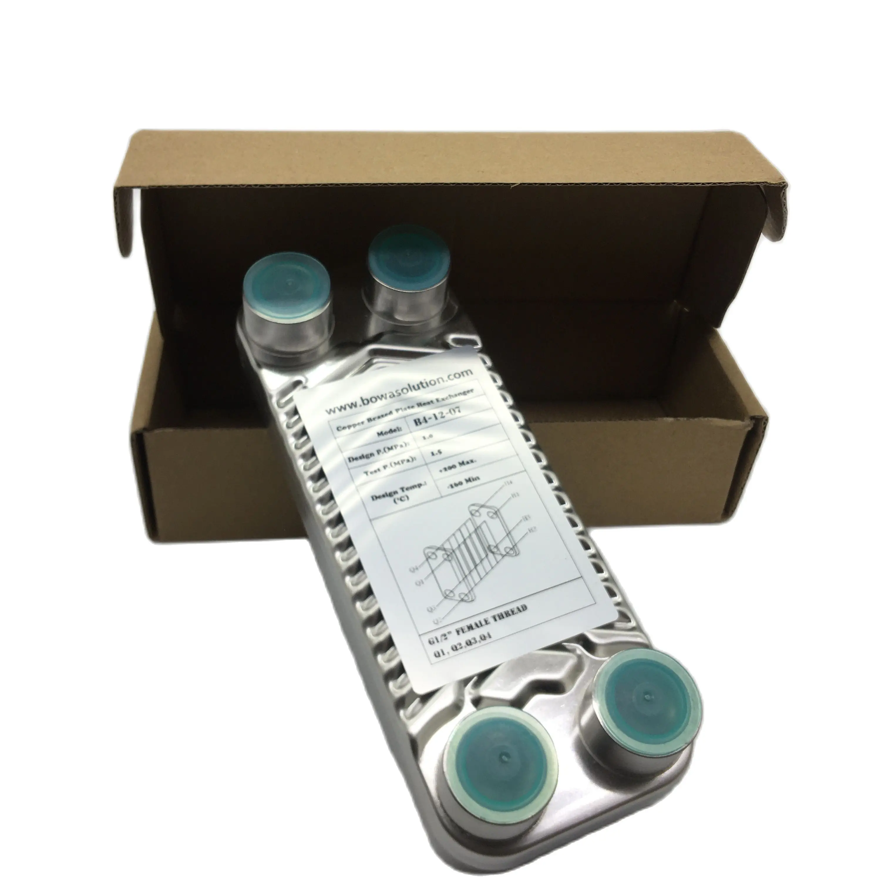 15 플레이트 니켈 브레이징 스테인레스 강판 열교환 기, 난방 장치용 우수한 품질 부품