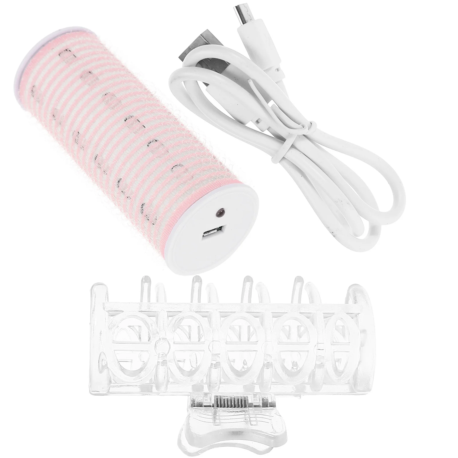 

Usb Charging Bang Curler Hair Styling Roller Lightweight Durable For All Hair Types Women Pink
