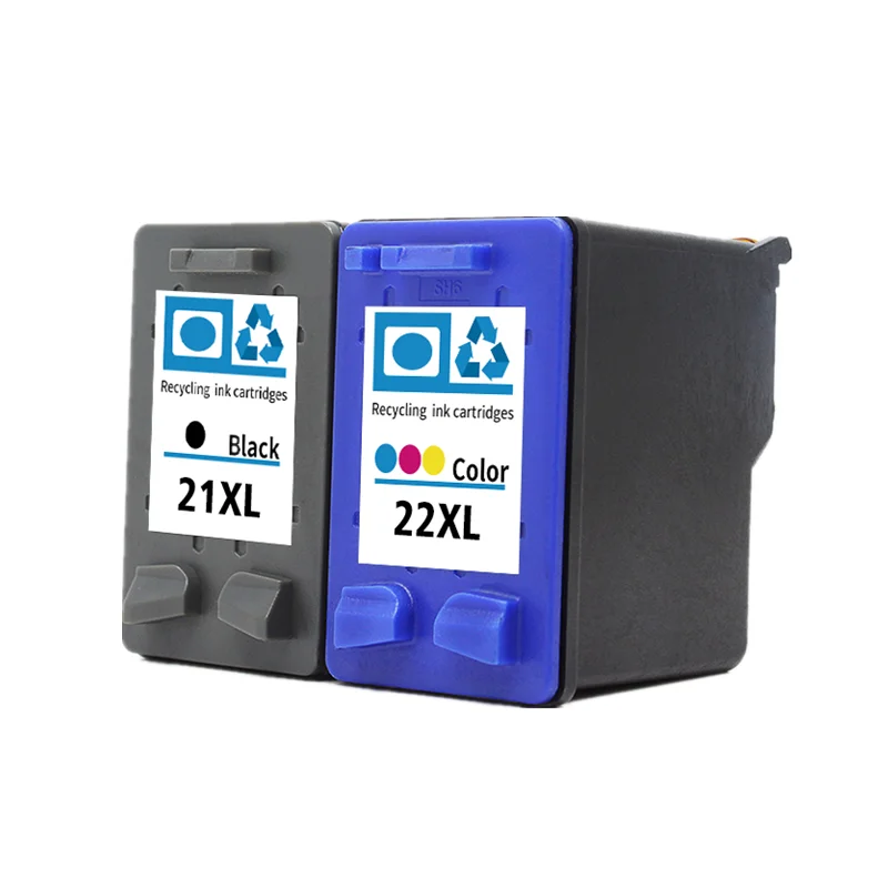 Substituição de cartucho de tinta compatível com 21 22 XL para impressora HP 21 22 21XL 22XL HP21 Deskjet F2180 F2280 F4180 F2200 F380 380