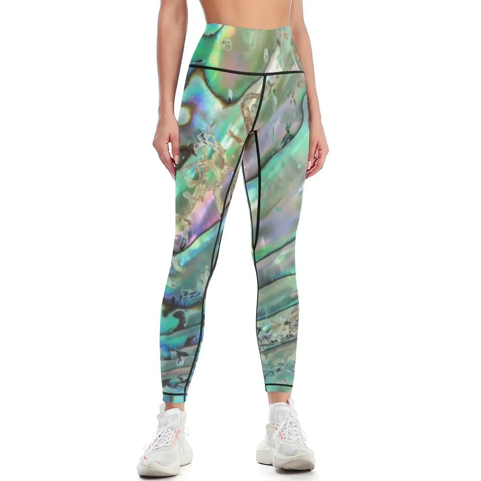 

ABALONE PRINT Leggings Golf wear Sportswear woman gym sporty woman push up push up fitness Womens Leggings