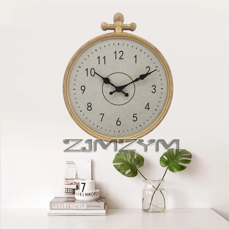 14Inch Waterproof Wall Clock for Indoor and Outdoor Use Retro European-style Resin Wall Clock