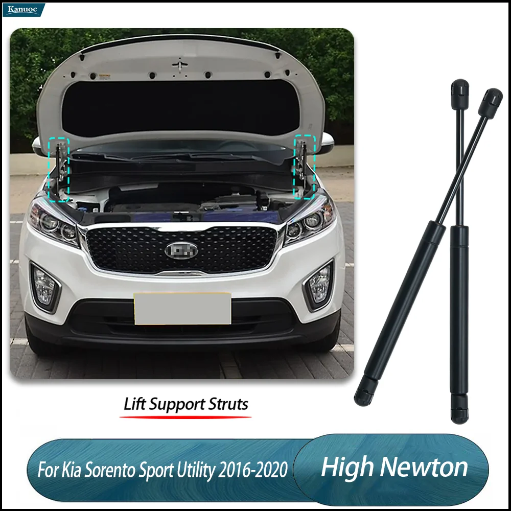 Para Kia Sorento L EX LX SX Sport Utility 2016-2020, 2 Peças de Amortecedores a Gás para Capô, Substituição Direta para Suportes de Elevação do Capô Dianteiro