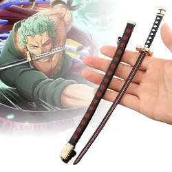 25cm Steel Roronoa Zoro Katana One Piece Metal Sword Iron Ninja Knife Real Size Japanese Katana Samurai Sabre Kid Toy Anime Gift