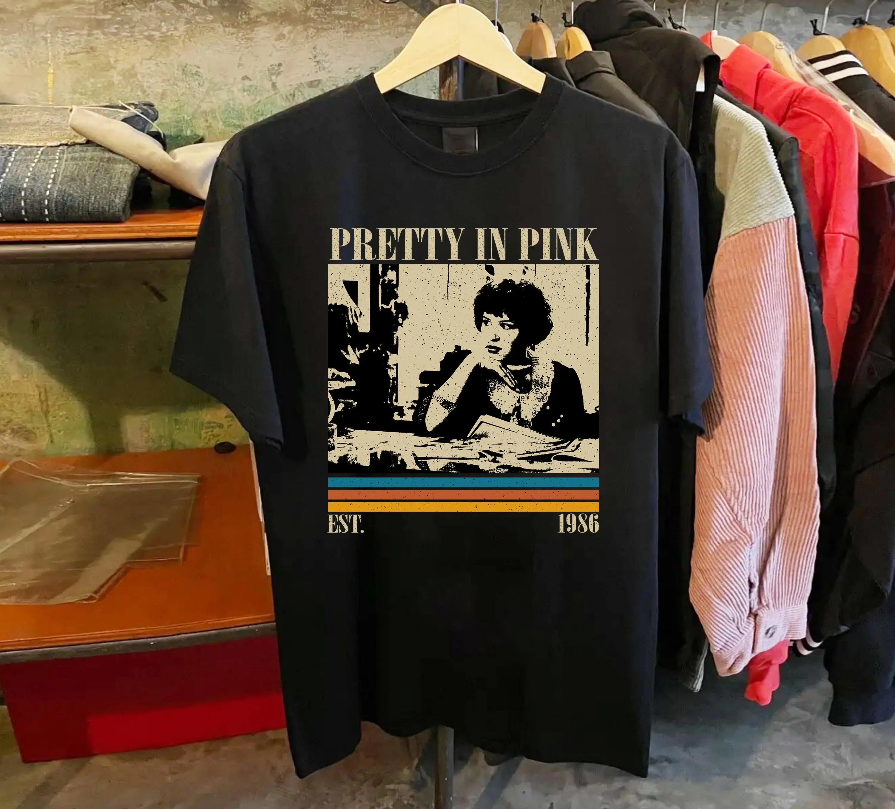 

Pretty in Pink Printed T-shirt Women and Men Movie Theme Top Spring/Summer Loose Comfortable Short Sleeve Unisex T-shirt