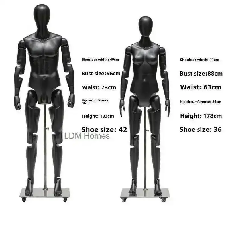 

Changeable Full Posture Shopping Body Mall Mannequin Mannequins for Clothing Store Model Props Luxury Window Display Shelf Dummy