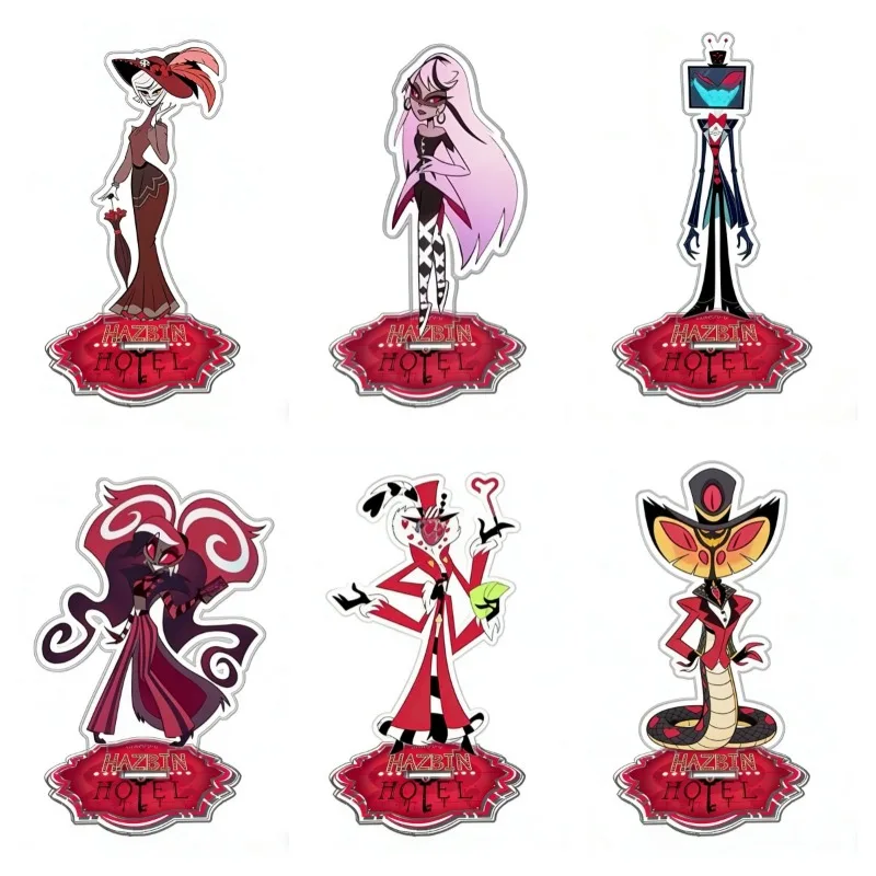 

For Hazbin HoteL Rosie Carmilla Carmine Velvet Valentino Original Acrylic Selfmade Cute Cartoon Anime Stand Pendant Toy Gift 5cm