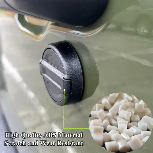 Imagen 2 del producto Tapa de enchufe de llave de puerta de coche, embellecedor de cerradura de puerta, cubierta de enchufe de llave para Jeep Wrangler TJ JK JL Gladiator JT 1997-2024, accesorios exteriores