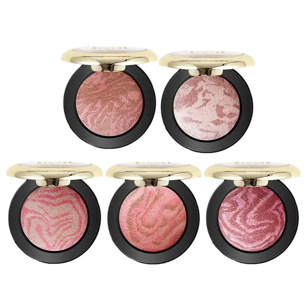 Lighting Glow Baked Blush Peach Pink Tint Makeup Blush Palette Cheek Contour Rouge Cosmetics Long-lasting Face Brightens