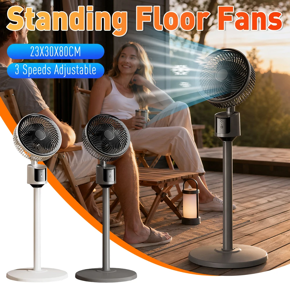 Quiet Standing Fan Multi-Purpose USB Home Air Circulation Fan Household Electric Cooling Fans for Bedroom Office Dorm Room