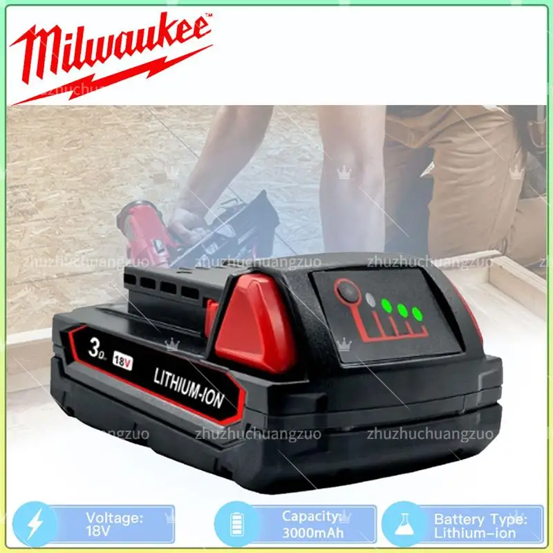 

Топ для Milwaukee Lithium 3,0 Ач 18 В аккумулятор увеличенной емкости 48-11-1860 48-11-1850 48-11-1815 аккумулятор для аккумуляторных электроинструментов