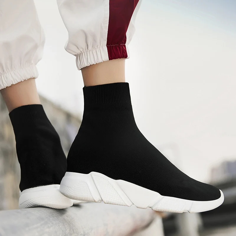 Summer Couple High Socks Sneakers Mesh Breathable Men's Running Shoes Comfortable Lightweight Sports Shoes For Women Size 35-47