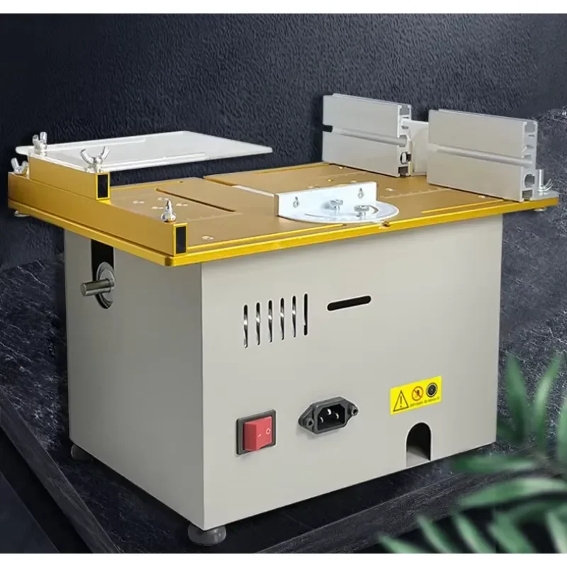 220v 885 Mini Table Saw Multi-functional Aluminum Alloy Desktop Saw Woodworking Machine for DIY Milling Edging and Cutting
