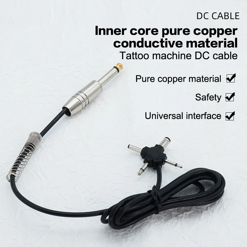 Cable de Clip de tatuaje Universal, Cable de silicona suave y fino ligero para máquina de tatuaje, fuente de alimentación RCA y DC, 1 ud.