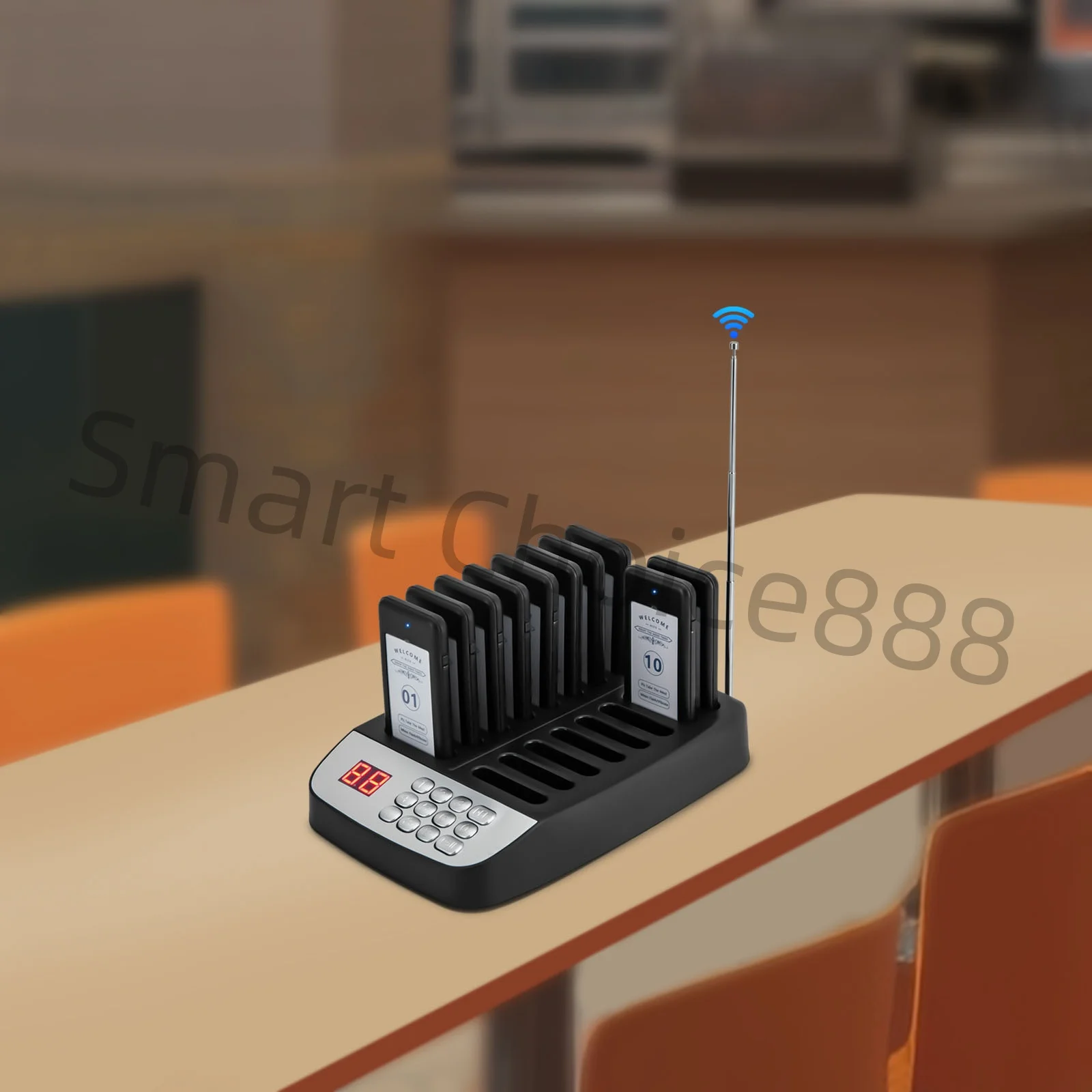 Sistema cercapersone ristorante Wirelesslink Sistema di chiamata wireless con pannello touch per sistema cercapersone coda ospiti ristorante caffetteria