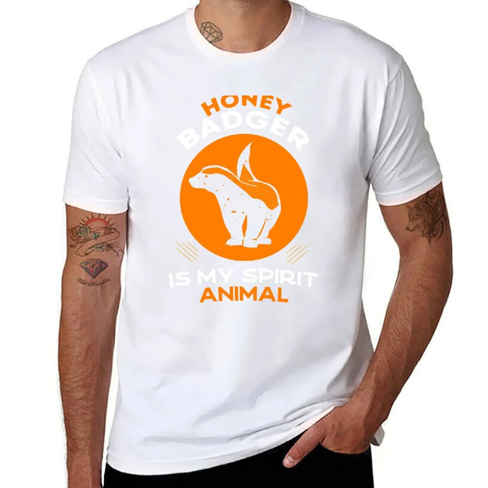 

Honey Badger Is My Spirit Animal T-Shirt t shirts for man graphic tees anime t shirts oversize T-Shirt