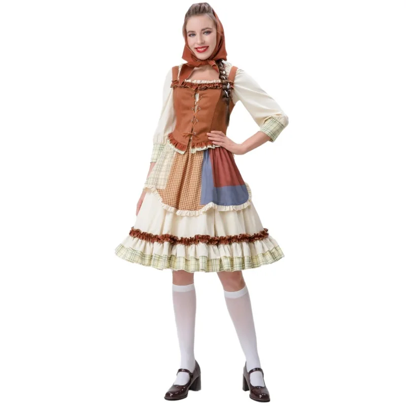 大人女性用シサスコスプレ衣装赤ずきんちゃん農場メイドドクター遊び心のある衣装カントリーエステートアンサンブル