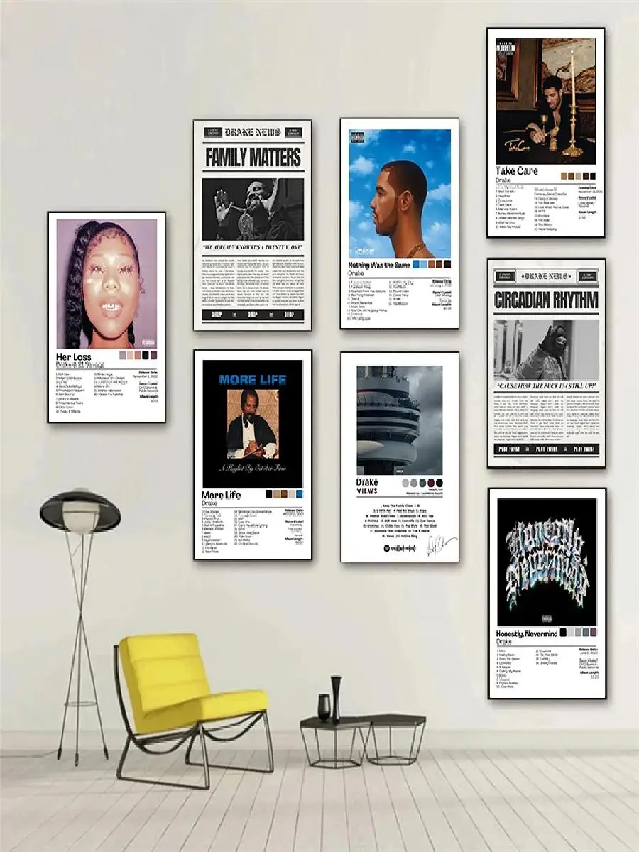 Drake Album Cover Posters Hip Hop Music Art Canvas Wall Decor Home Room Pictures