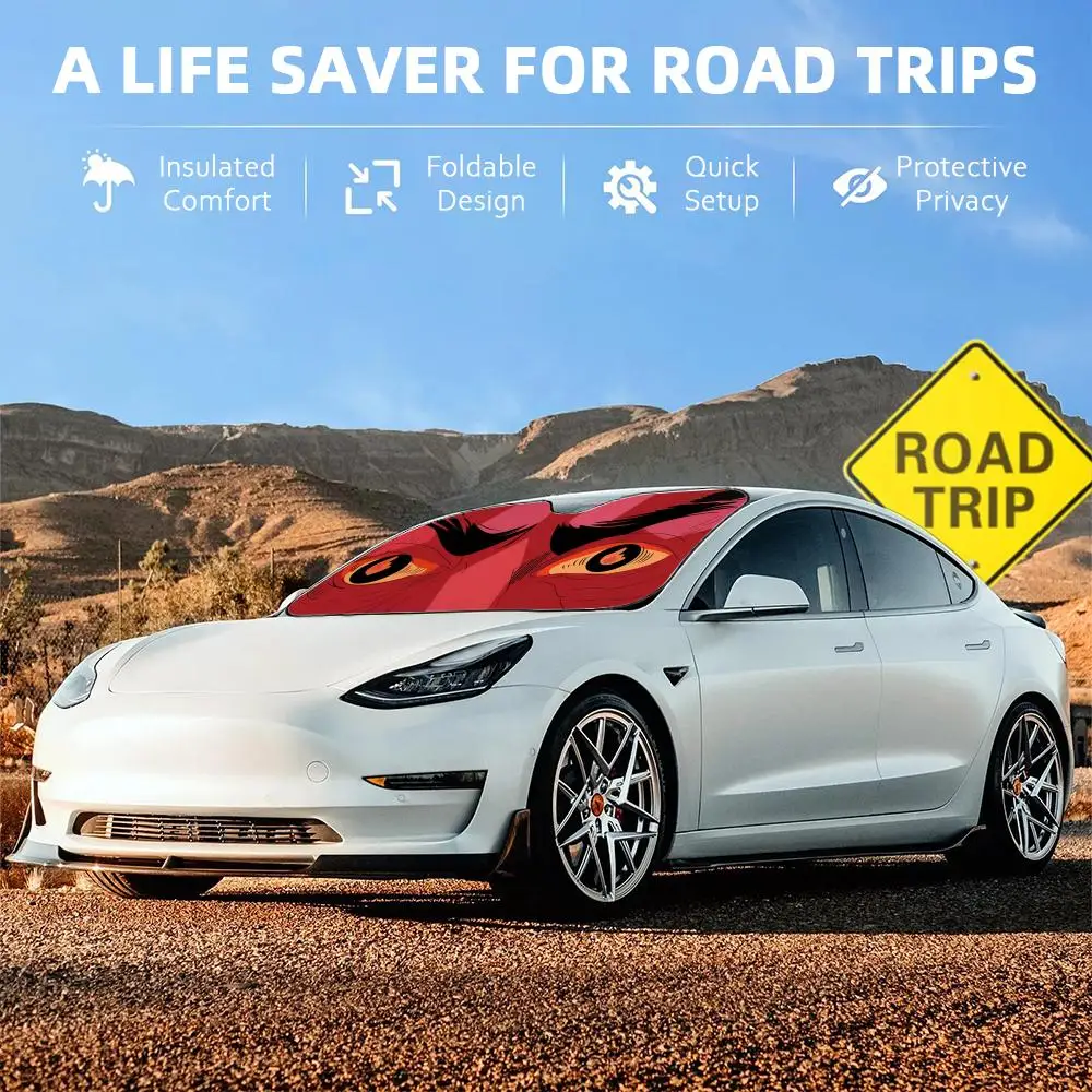 Eyes with all emotions Sun Visor Car Windshield Sun Shade UV Protection Heat Insulation Cover Universal  Sun Protector
