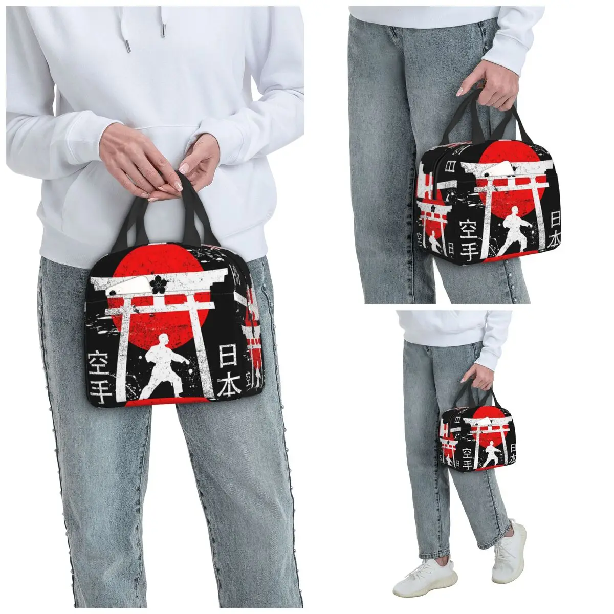 Budo Soul Karate Spirit Martial Arts Insulated Lunch Bag for Kids School Cooler Thermal Food Box Tote Lunch Boxes Container