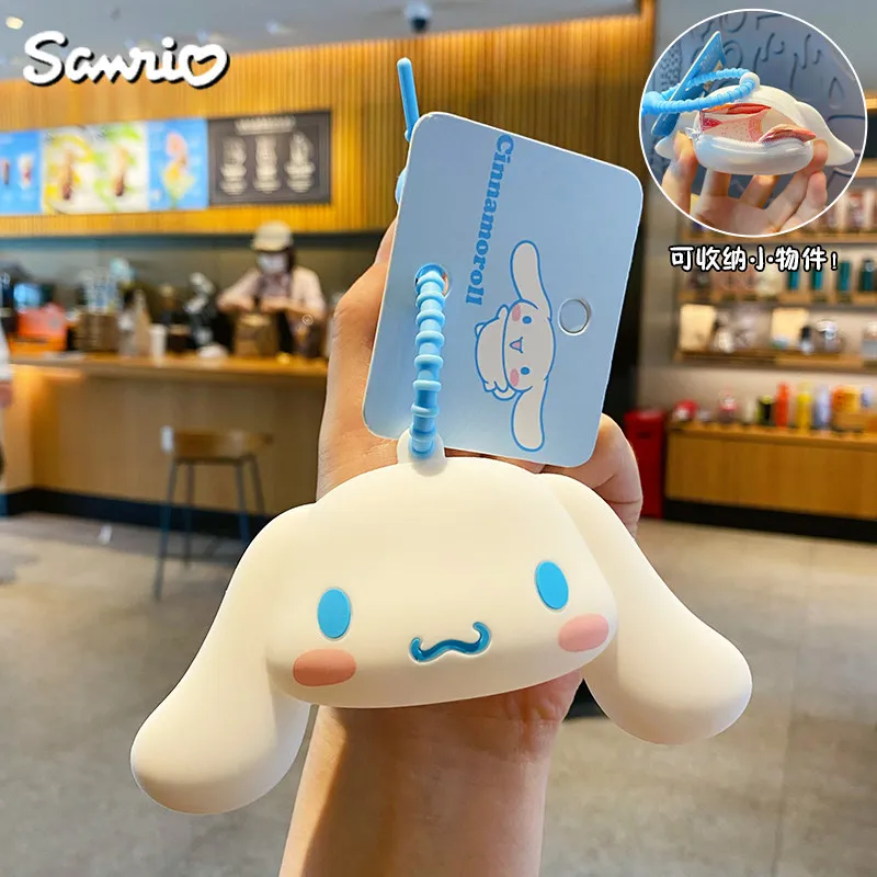 Sanrio car keychain, coin purse, cute key bag, earphone storage creative and cute decorative item