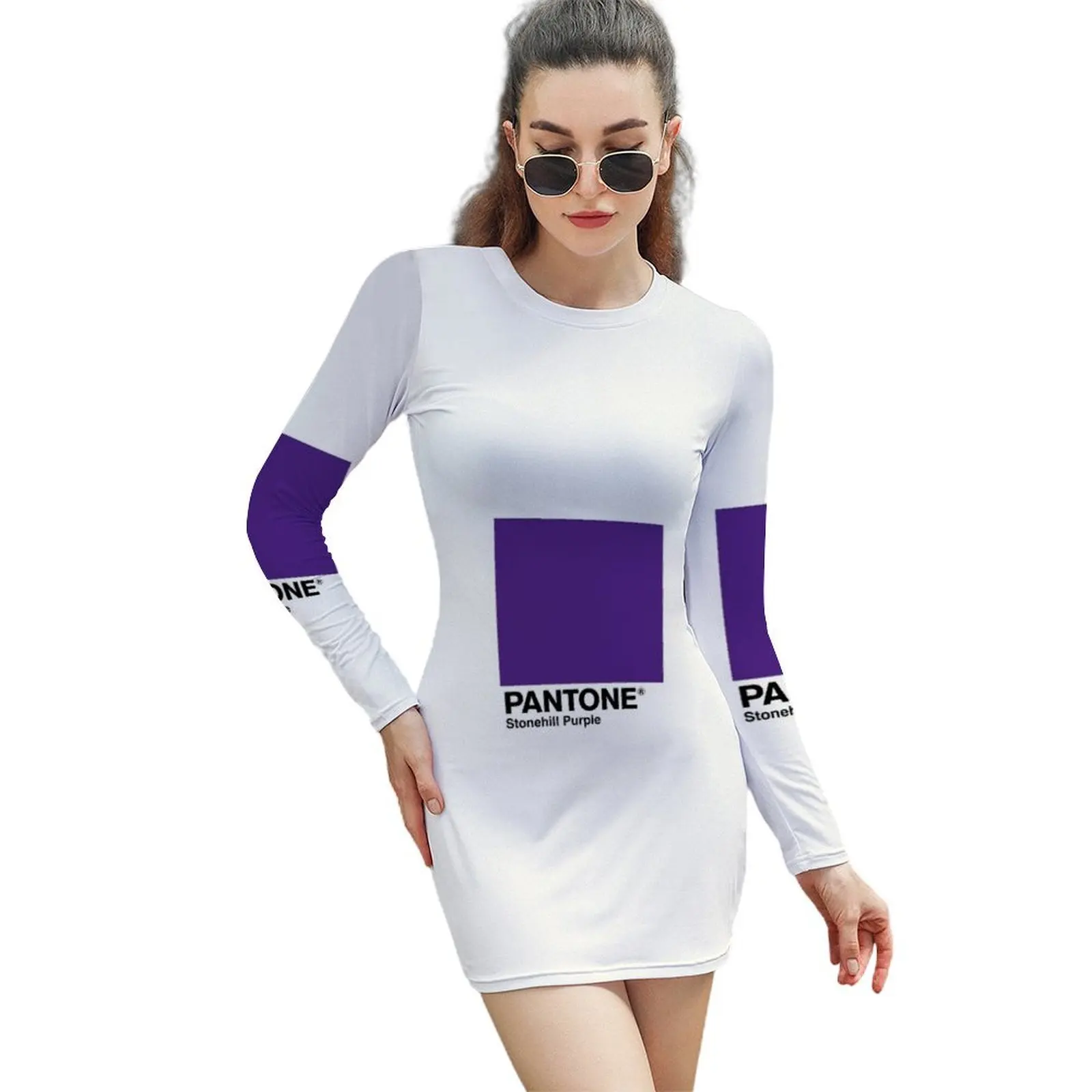 

Stonehill Purple Long-Sleeved Sheath Dress evening dresses women dresses ladies 2024 summer