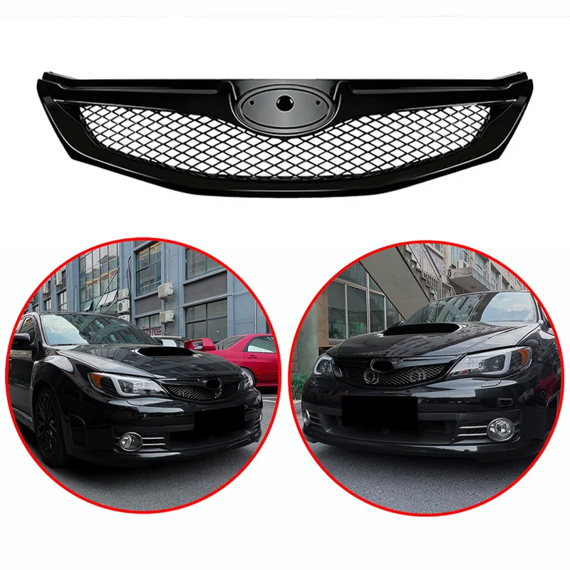 For Subaru Impreza WRX STI 2008-2011 High Quality ABS Car Front Racing Grilles Light Protective Cover Grille Body Kit
