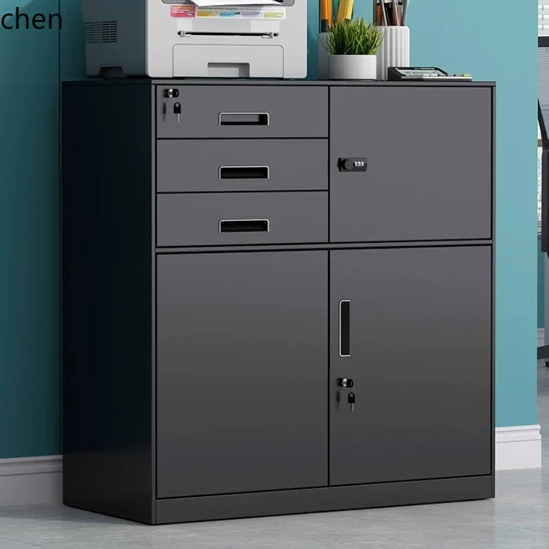 BF  Thickened Iron Low Cabinet Office File Document Drawer Cabinet Storage Cabinet