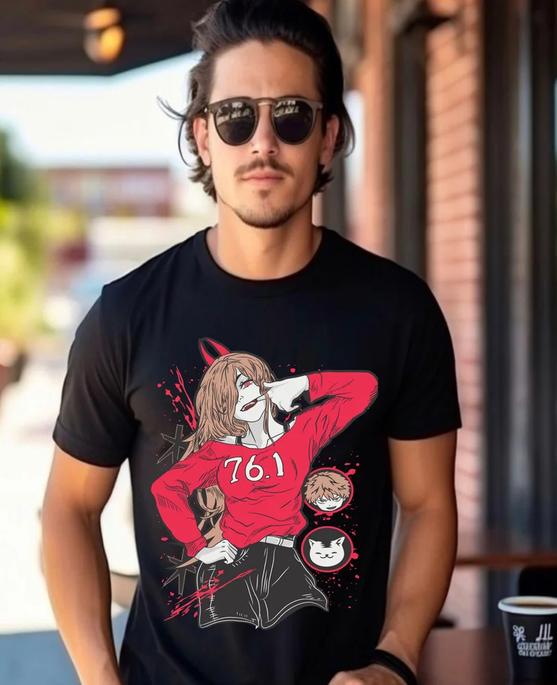 Chainsaw Man T-Shirt Devil Anime Japanese Manga Chainsaw Man Denji Power Shirt