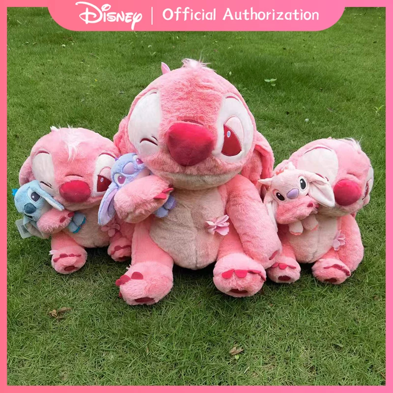 30-45CM New Disney Sakura Lilo & Stitch Doll Cartoon Pink Plush Toy Cute Anime Soft Stuffed Kawaii Children's Birthday Gift