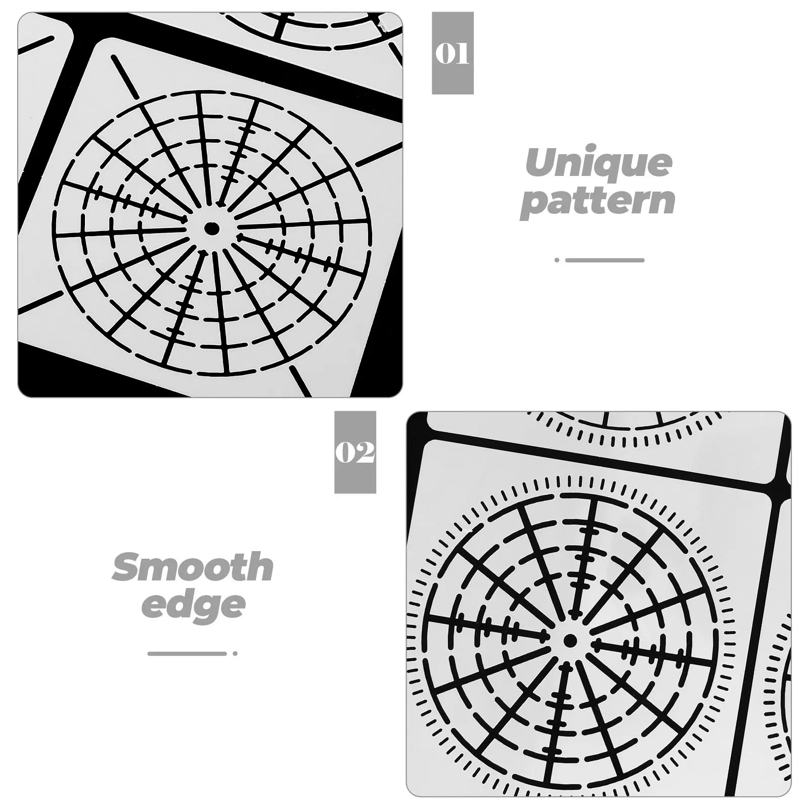 12Sheets Painting Stencils Delicate Web Templates Reusable Personal Notebook Supplies Dot Journals Scrapbooks