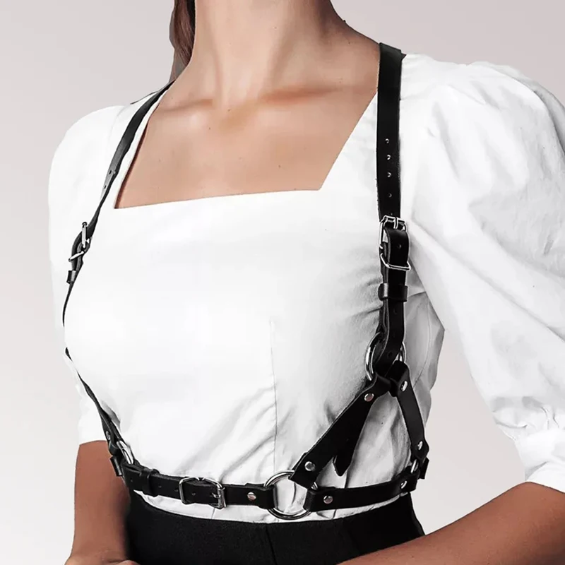 Fashion Women PU Leather Harness Belt High Quality Luxury Underwear Strap Belt Apply to Shirt and Dress Accessories Adjustable