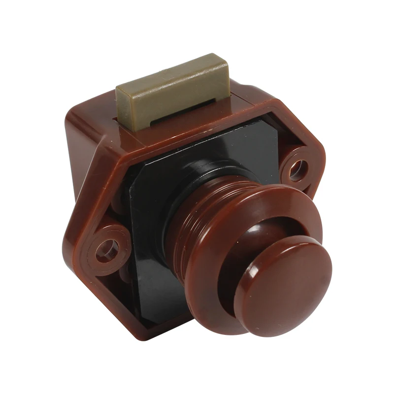 Kunci Kabinet Trailer Camping OEM Brown 20 Buah Paduan Seng Sistem Rem Anti-Kunci Papan 15mm Kunci Kabinet Aksesoris RV Dalam Ruangan