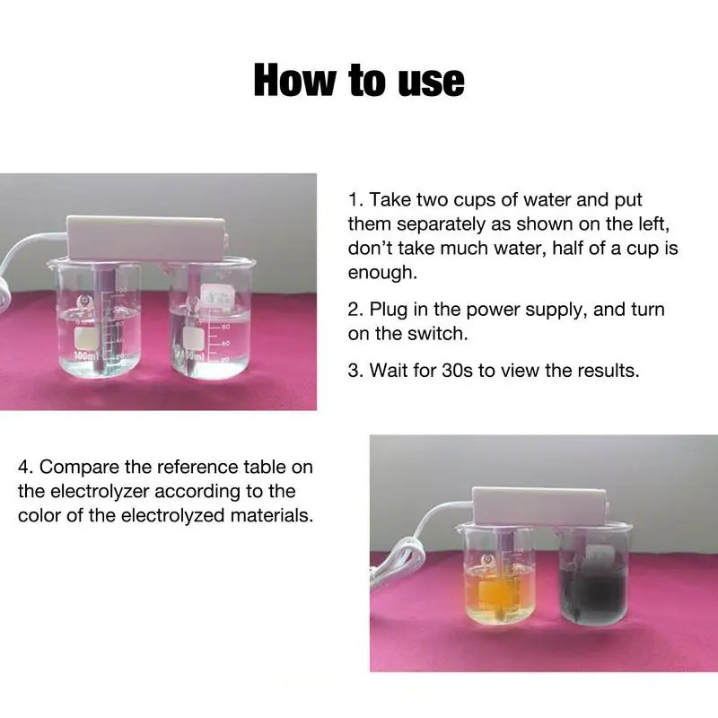 Water Home Electrolyzer Tester Water Quality Detector Electrolysis Water Tools Water Purity Level Meter for Hydroponics Water