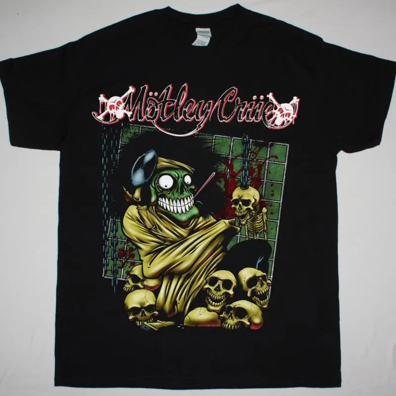 Vintage Tops Rock Y2k Punk Print T Shirts 1990 Motley Crue Dr Feelgood Tour Band T Shirt Casual Clothing Unisex