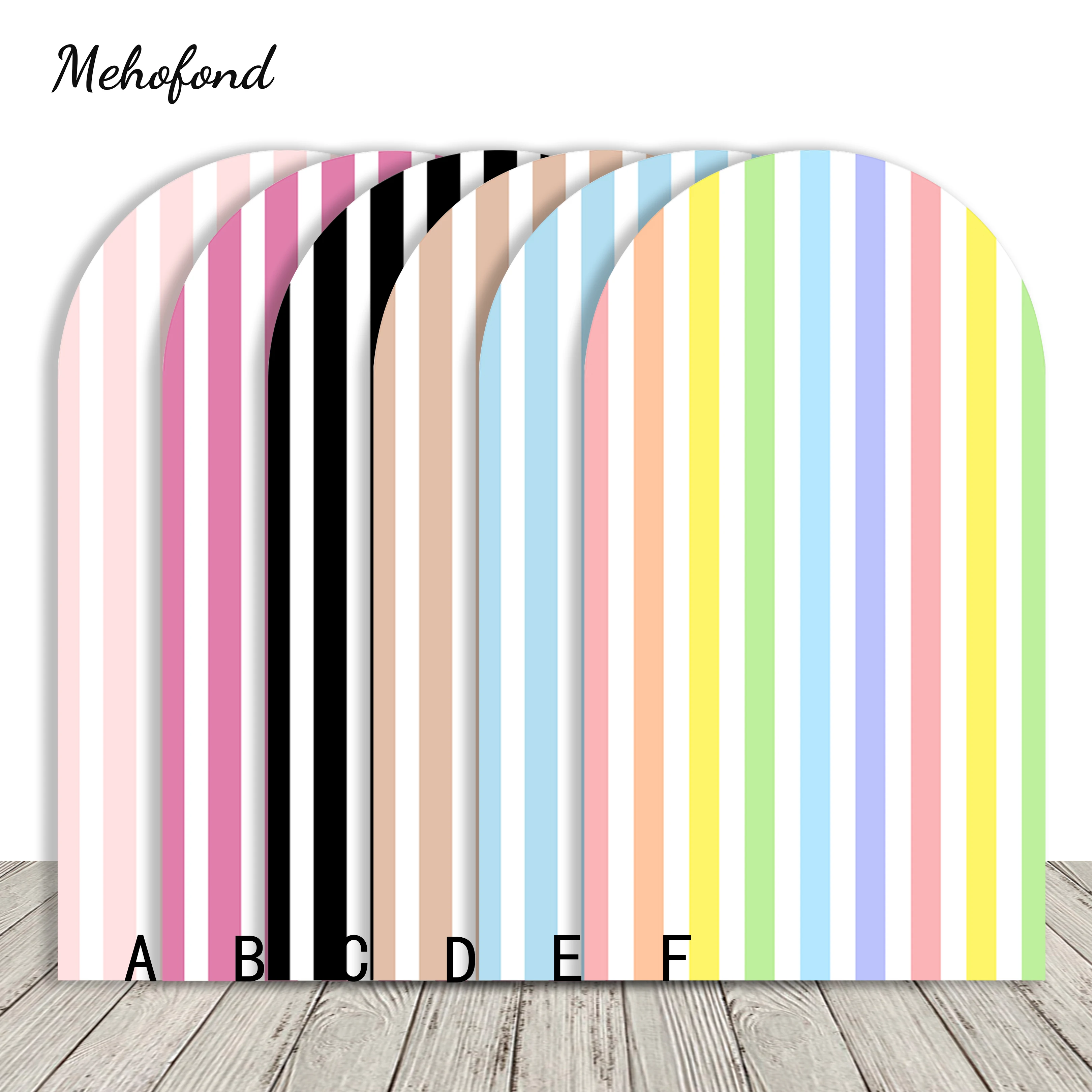 

Mehofond Arch Wall Backdrop Kids Birthday Party Racing Pink White Stripe Decor Covers Photo Doubleside Elastic Fabric Background