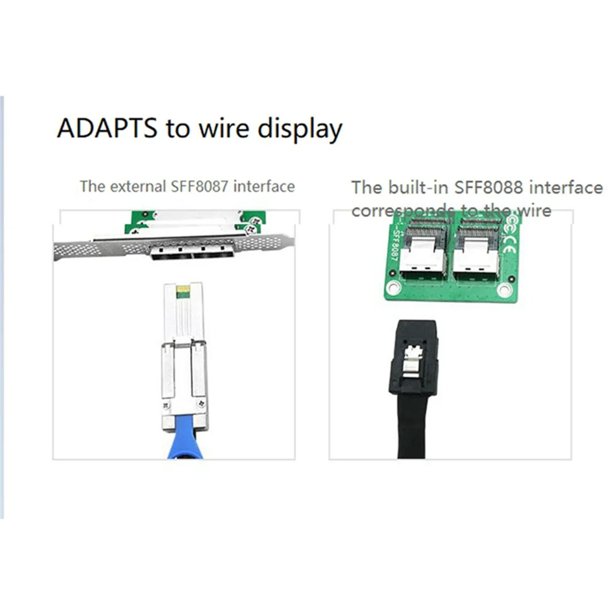 

MiniSAS Adapter Card SFF-8087 to SFF-8088 Dual Port SAS Card Internal to External Card