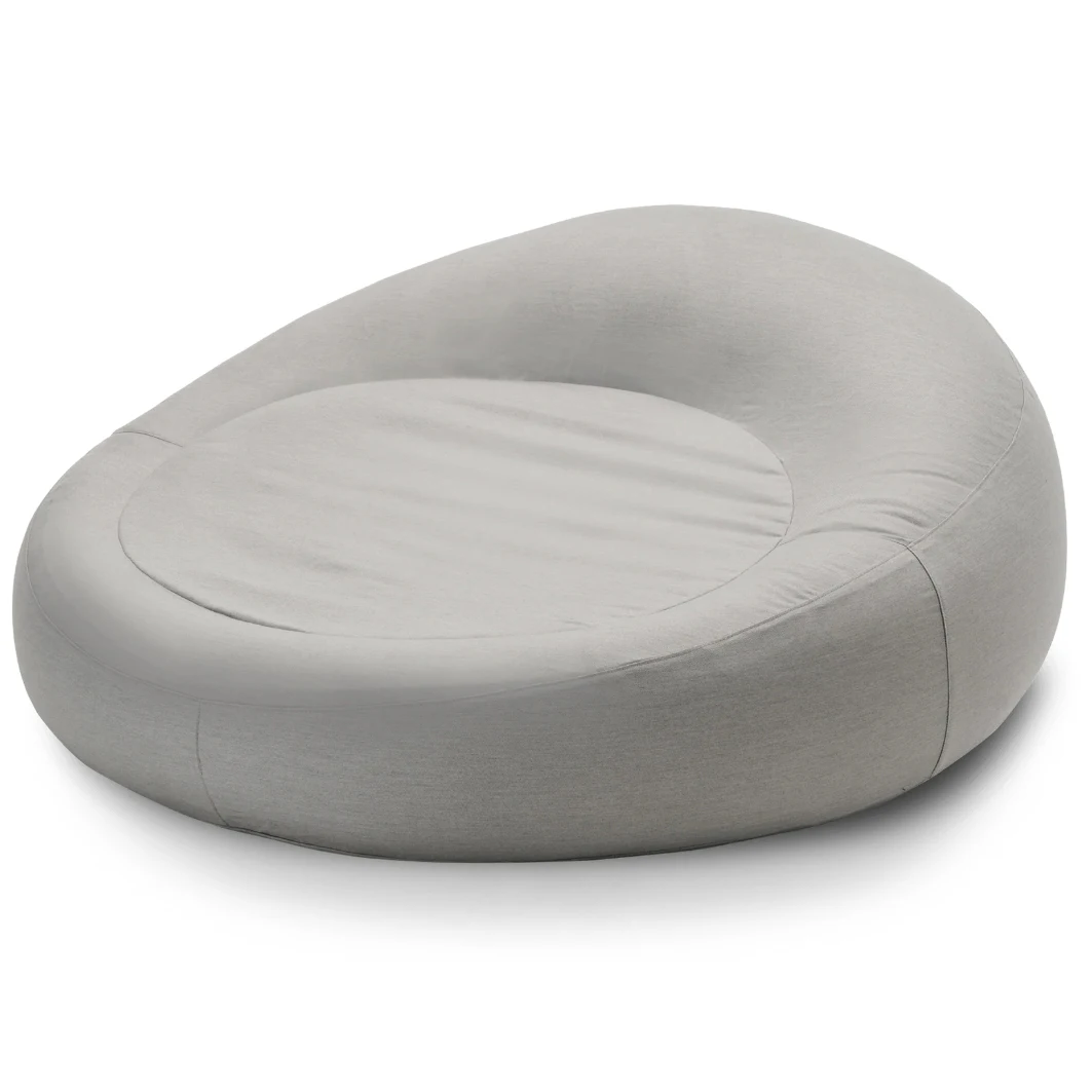 Modern Designed TPU Inflatable Lazy Couch Bed PVC Flocking Lounger Camping Bed Sun Lounger for Beach and Swimming Pool
