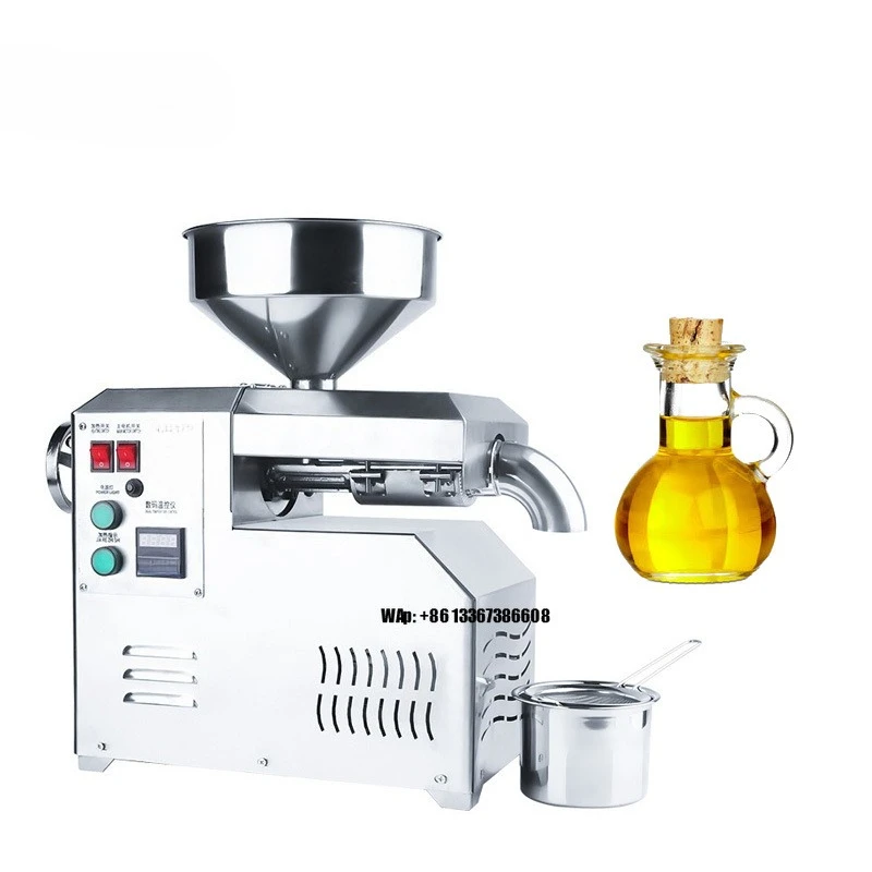 Máquina de prensado de aceite comercial, máquina de extracción de aceite de alta calidad, prensador de aceite eléctrico de acero inoxidable