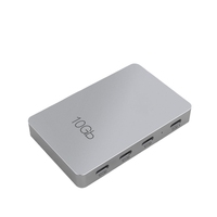 Type-C Docking Station Gray Aluminum Alloy USB3.2 Gen2 10Gbps 7-In-1 With PD 100W Charging Expansion Multifunction Hub