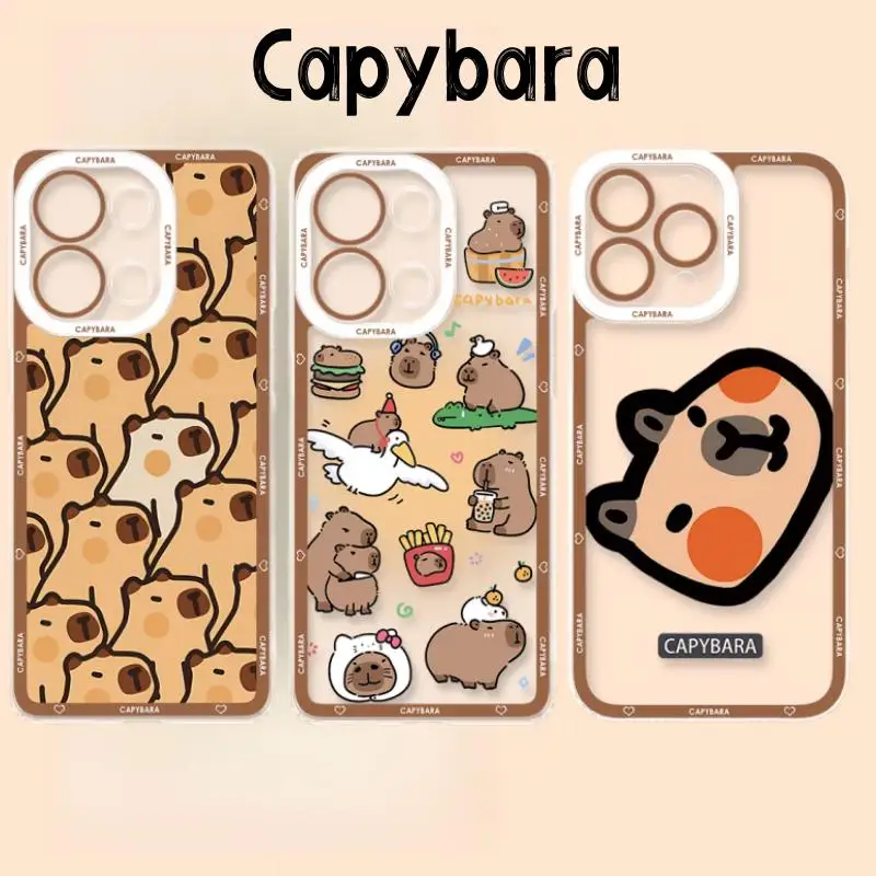 Capybara Phone Case for VIVO Y17S Y27 Y28 Y21 Y51 Y31 Y15S Y15A Y01 Y53S Y21S Y33S Y33T Y21T Y50 Y30 Y16 Y19 Y36 Y22S Y75 Y76 S1