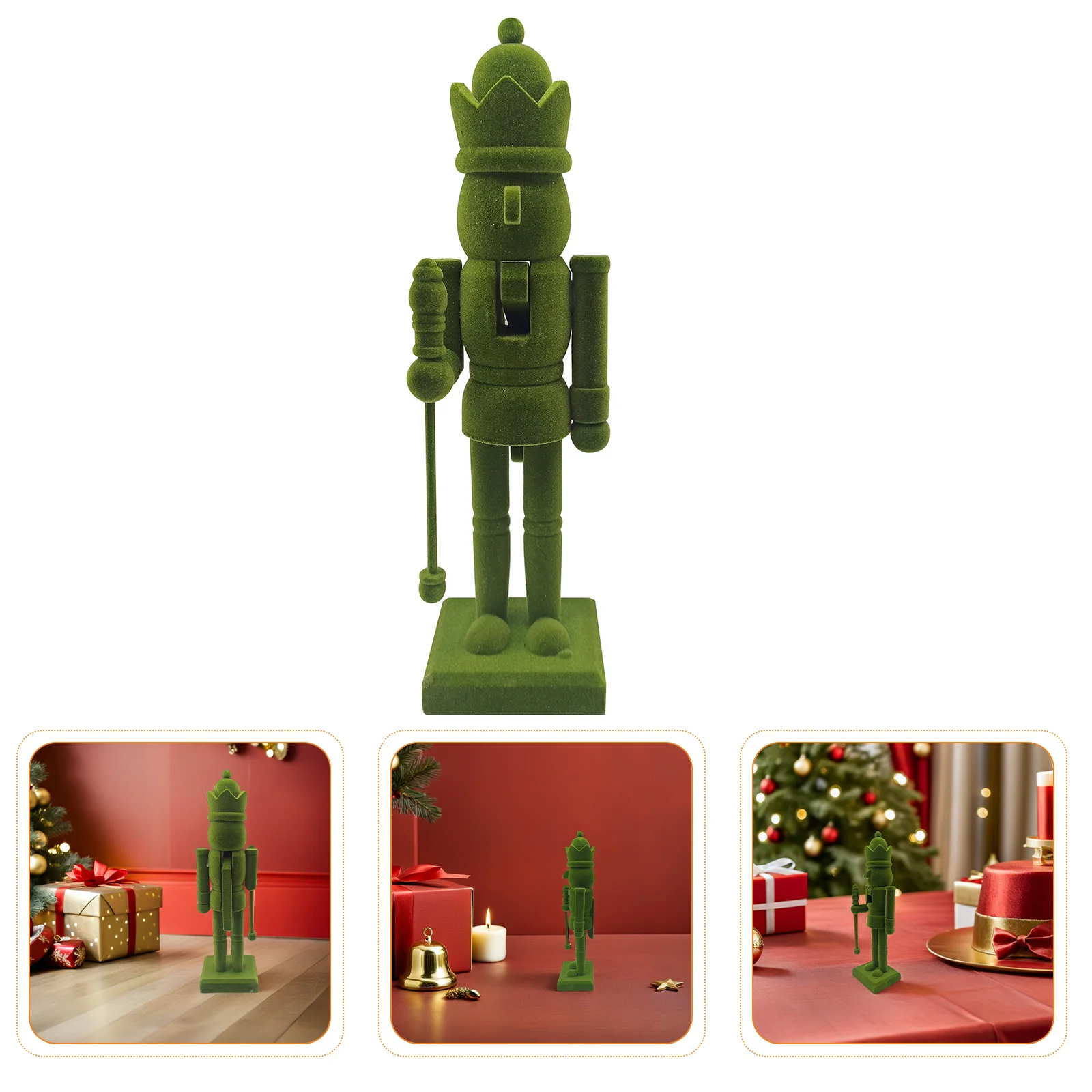 

Pastel 10 Inch Nutcracker Soldier - Sturdy Wooden Construction with Flocking Detail for Christmas Decoration Table Display