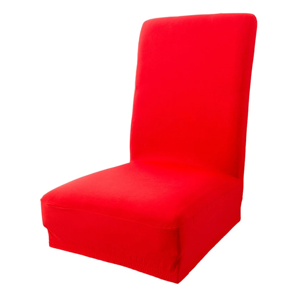 Home Dining Chair Cover Chair Cover Chair Cover Pure White Royal Blue Scarlet Siamese Simple Solid 39~46cm 45~50cm
