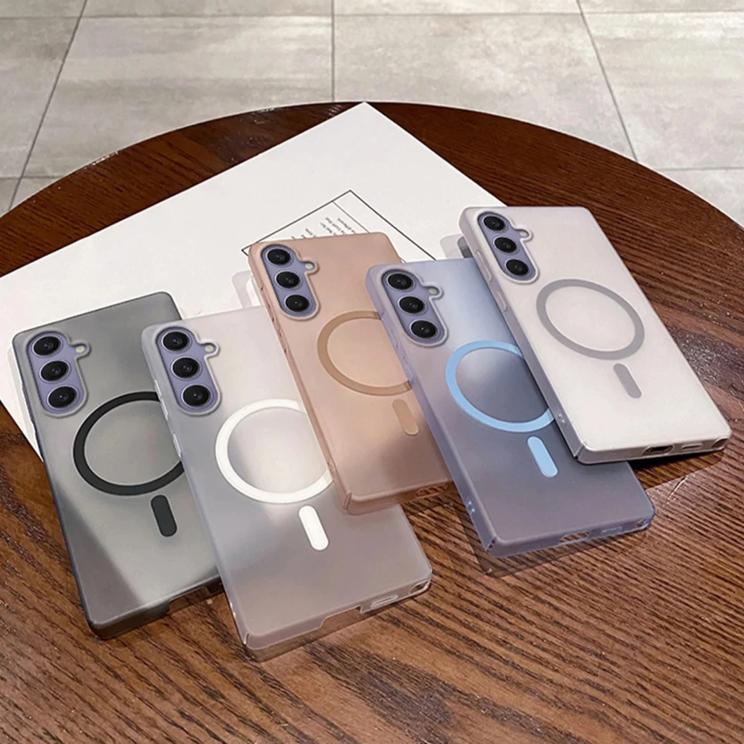 Luxury Magsafe Slim Matte Clear Magnetic Case For Samsung S25 + Ultra S24 FE S23 Plus S 23 24 25