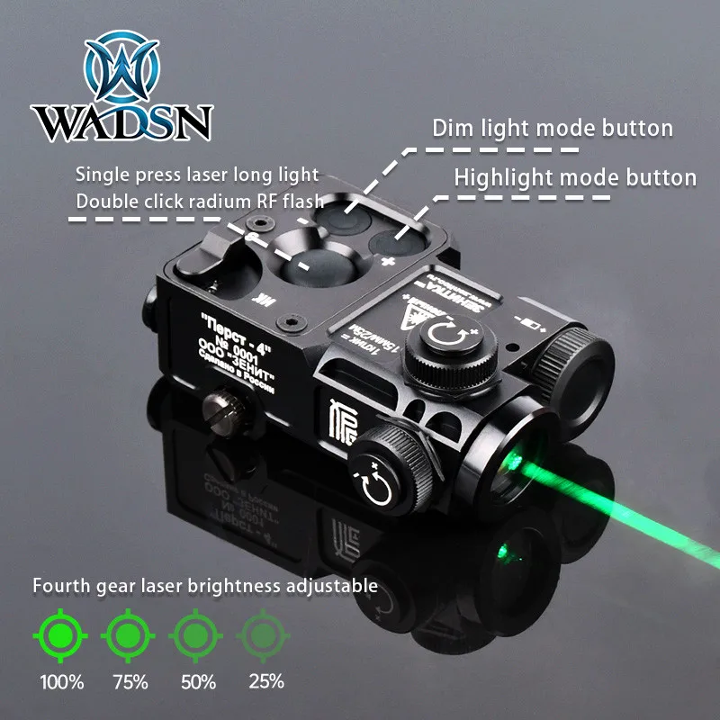 Imagem -02 - Wadsn Taciitcal Zenitco Perst Dispositivo Combinado Gen.3.0 Verde Vermelho ir Laser Ponteiro Ak47 Ak74 Dbal Peq Ngal Mawl Ar15 Acessórios