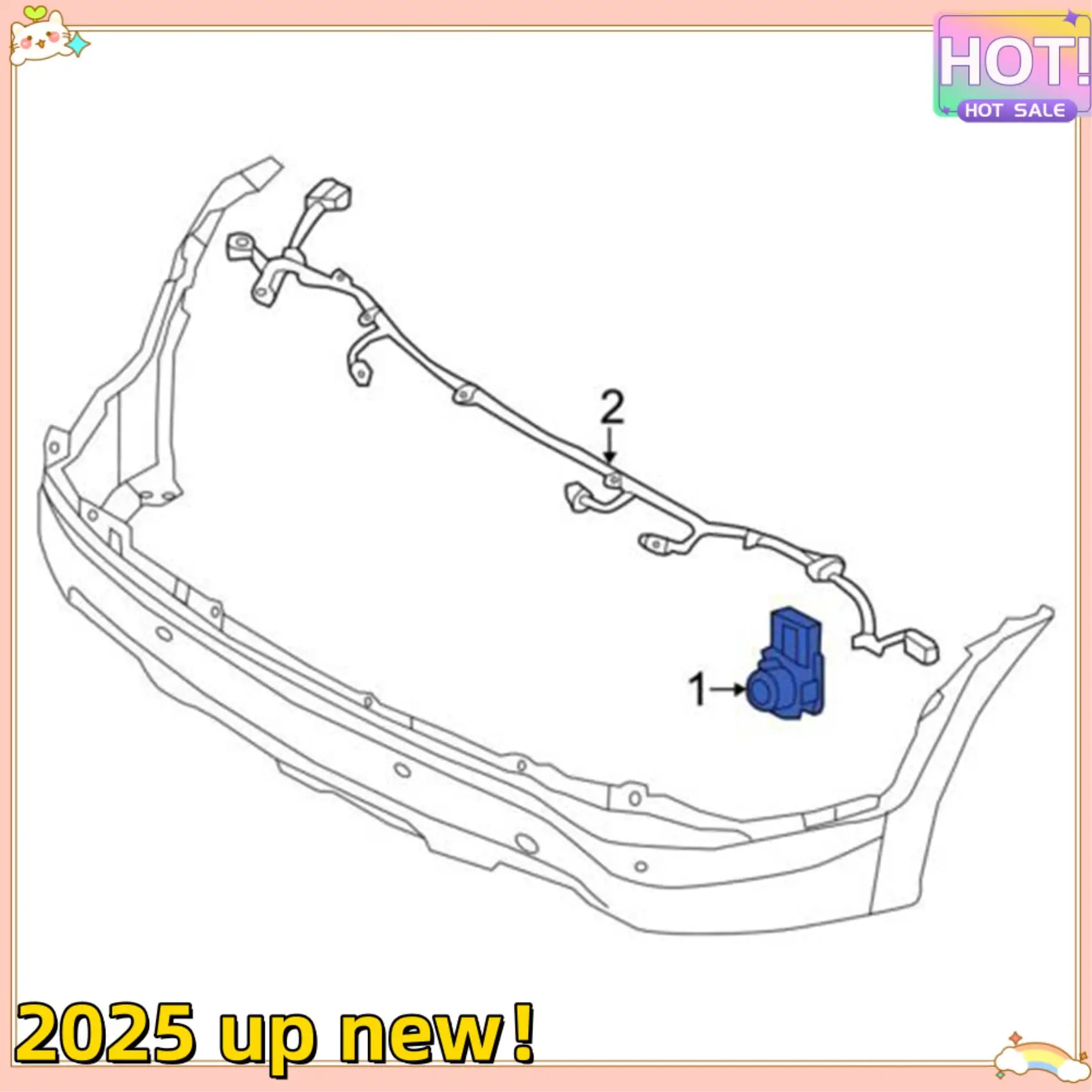 

Superior-957202W100CA 95720-A1300 задний ультразвуковой датчик парковки для Hyundai Santa Fe DM 2016-2018 аксессуары Запчасти