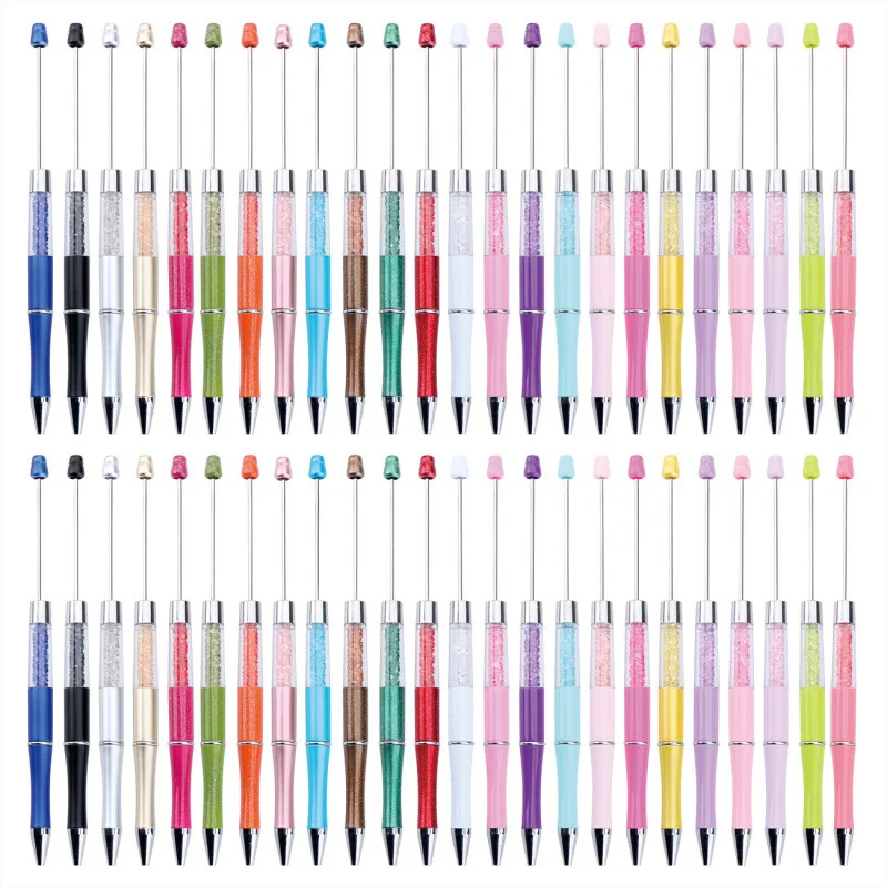 

50pcs Mixed Beaded Ballpoint Pen Creative Beadable Pen Wedding Party Guest Gift Guest Christmas Decor for Home Office