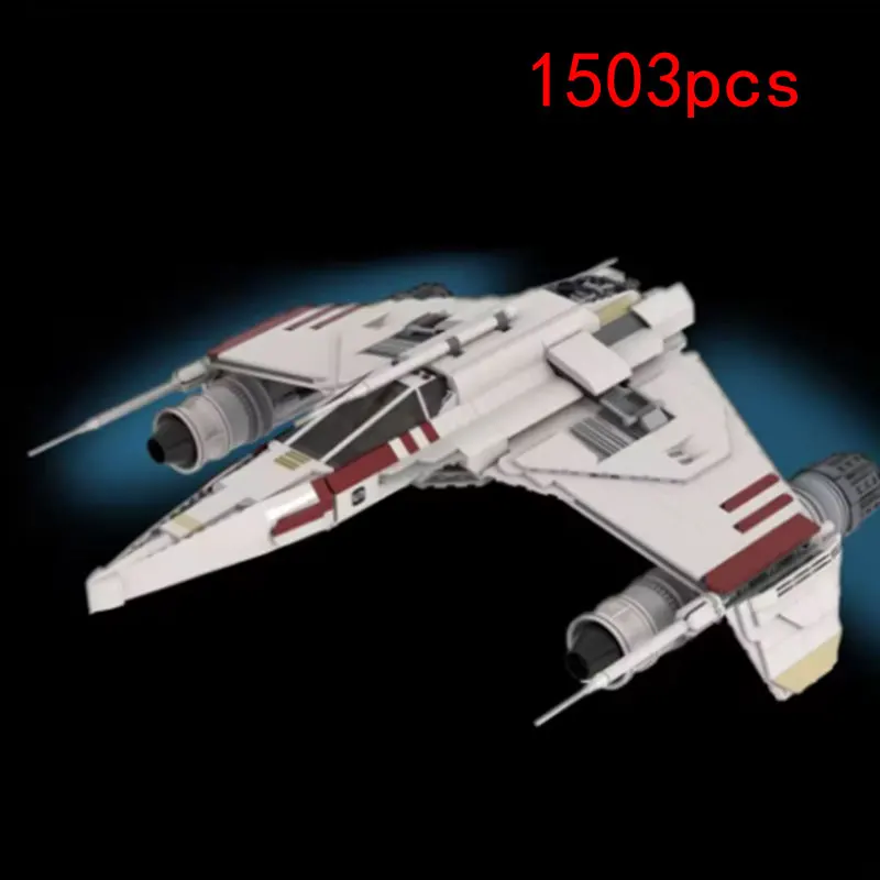

Spot MOC-127180 1503pcs small particle assembly building blocks to build spaceship model ornaments toys