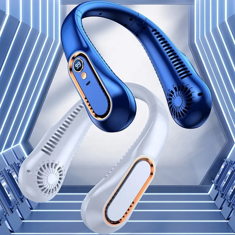

Yipin 2024 New Arrivals Wearable Neck Fan for Outdoor,best Selling New Design Rechargeable Mini Usb Portable Cooling Fan
